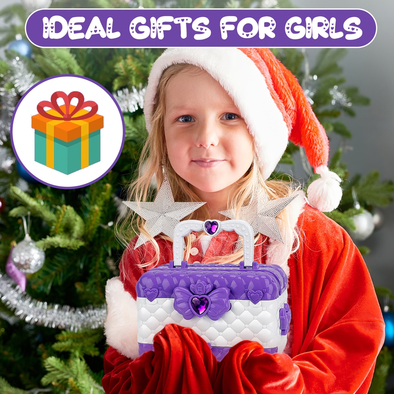 54-Delige Make-up Set voor Meisjes - Afwasbare Make-up en Realistisch Speelgoed - Verjaardags-, Kerst- & Halloweencadeau