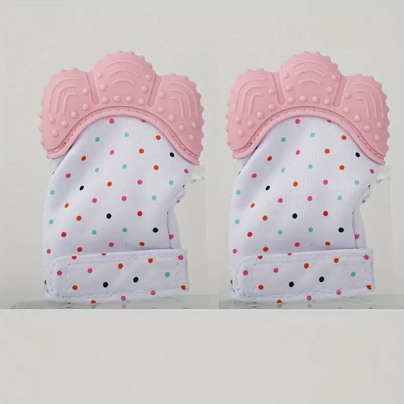 2-Pack Baby Bijtringen Handschoenen | Silicone Beschermende Teething Mouwen voor Baby's