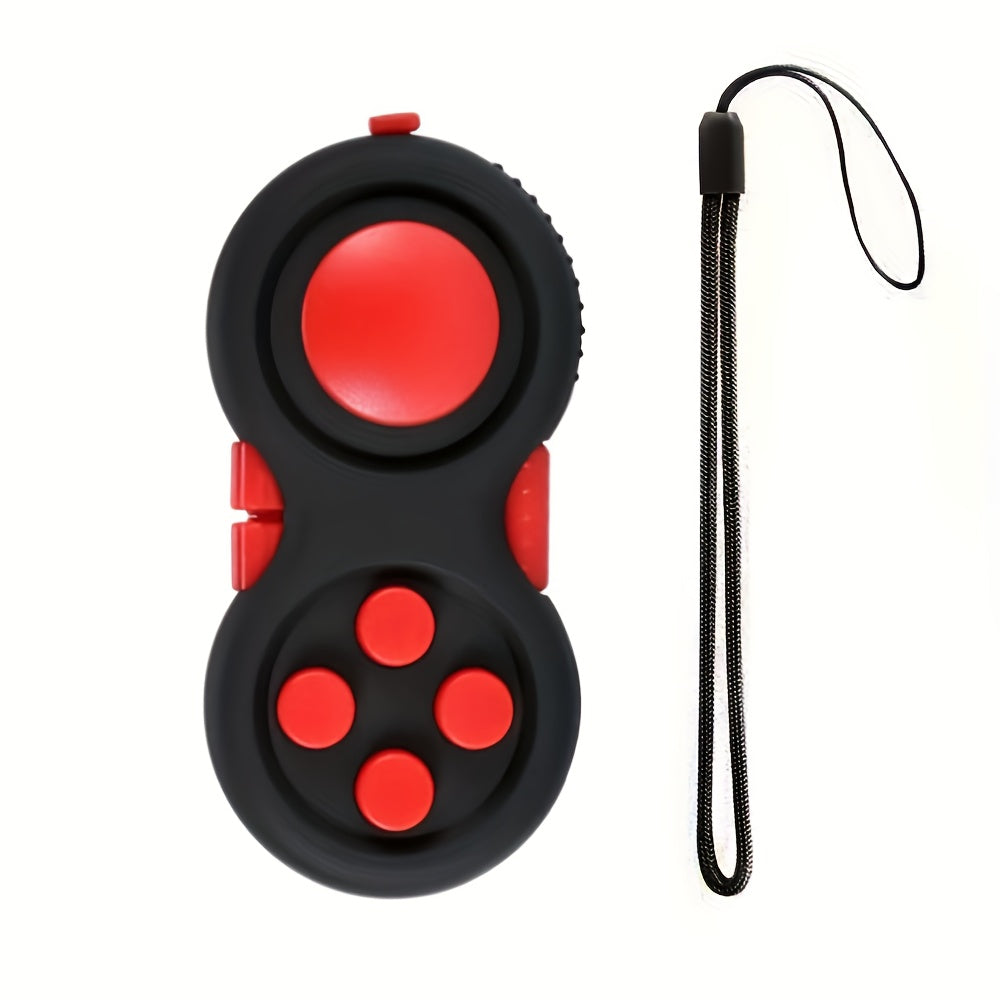 8-in-1 Fidget Game Controller | Rubberen Stressverlichter met Lanyard voor Kinderen en Volwassenen