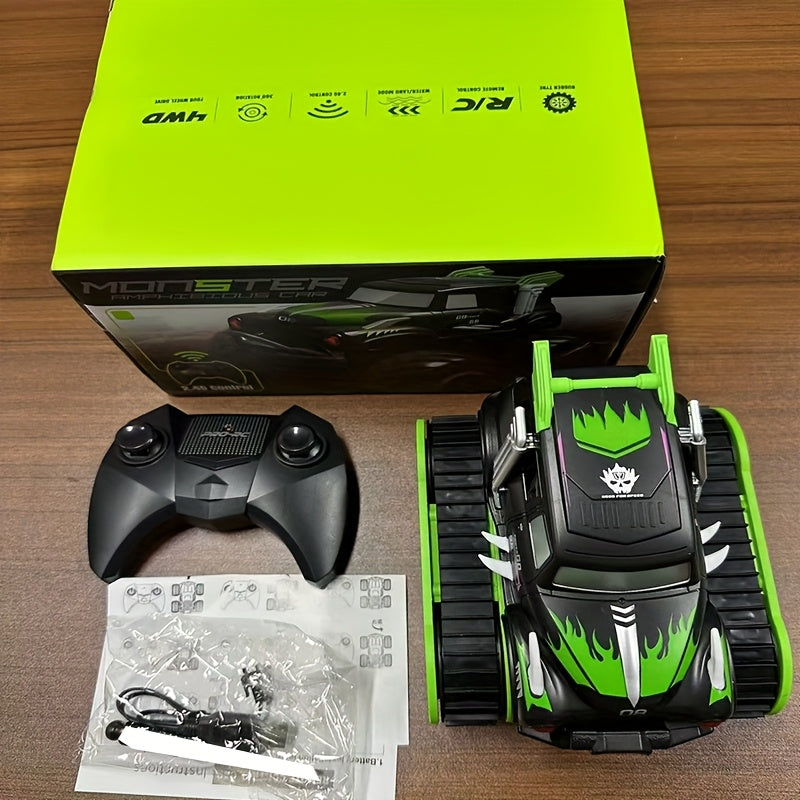 2.4GHz RC SUV Off-Road Auto | Amphibisch | USB Oplaadbaar | Zwart | 900mAh