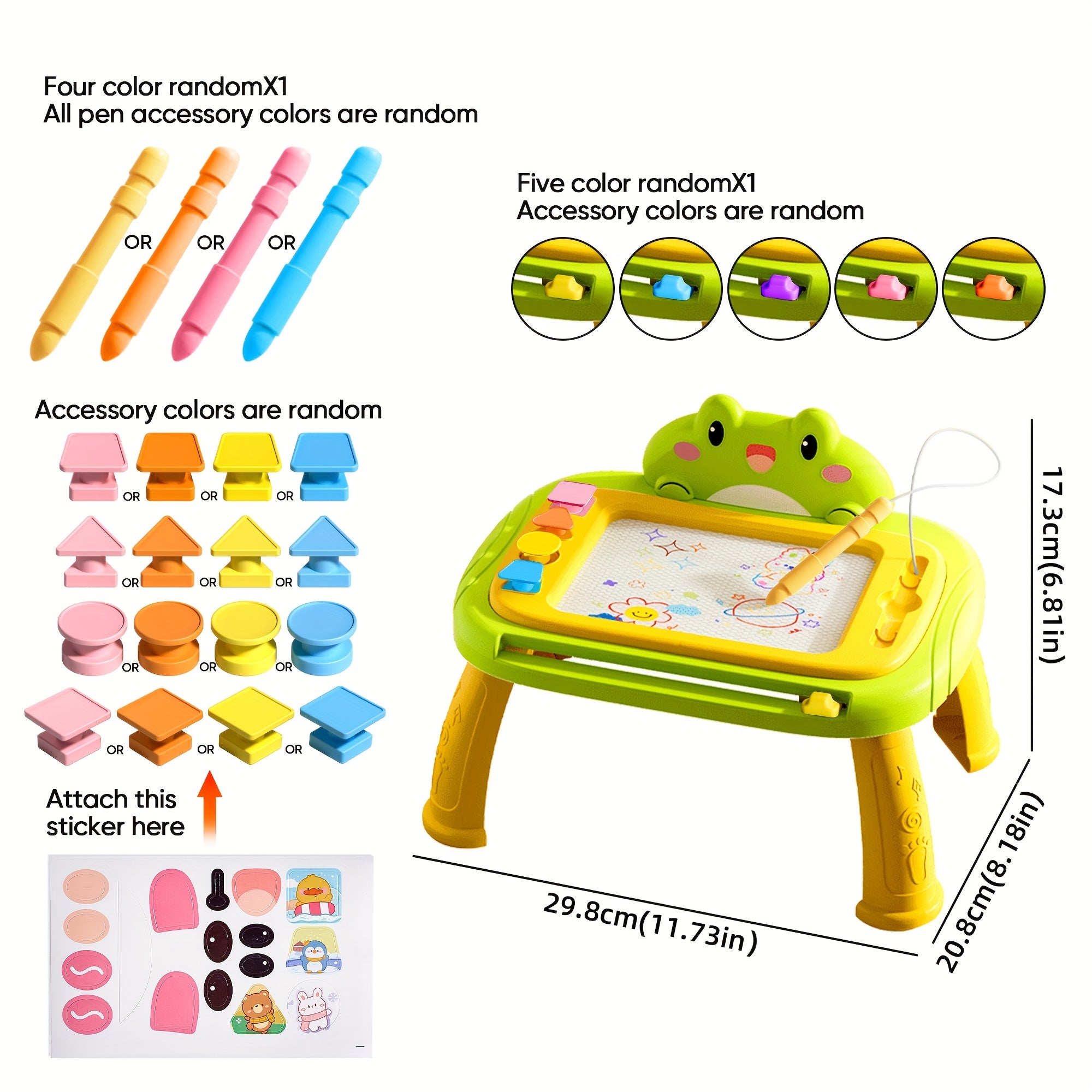 Magnetisch Tekenbord voor Kinderen | Kleurrijk Wisbaar Krabbelbord vanaf 3 Jaar