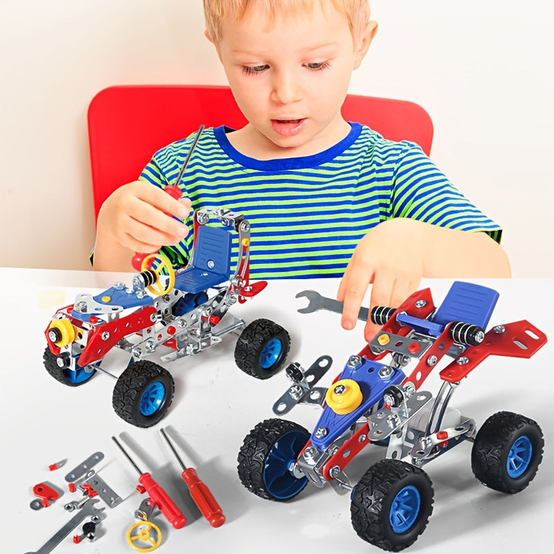 2-in-1 Retro Auto Bouwset 171-delig | Metalen DIY Speelgoed vanaf 8 Jaar