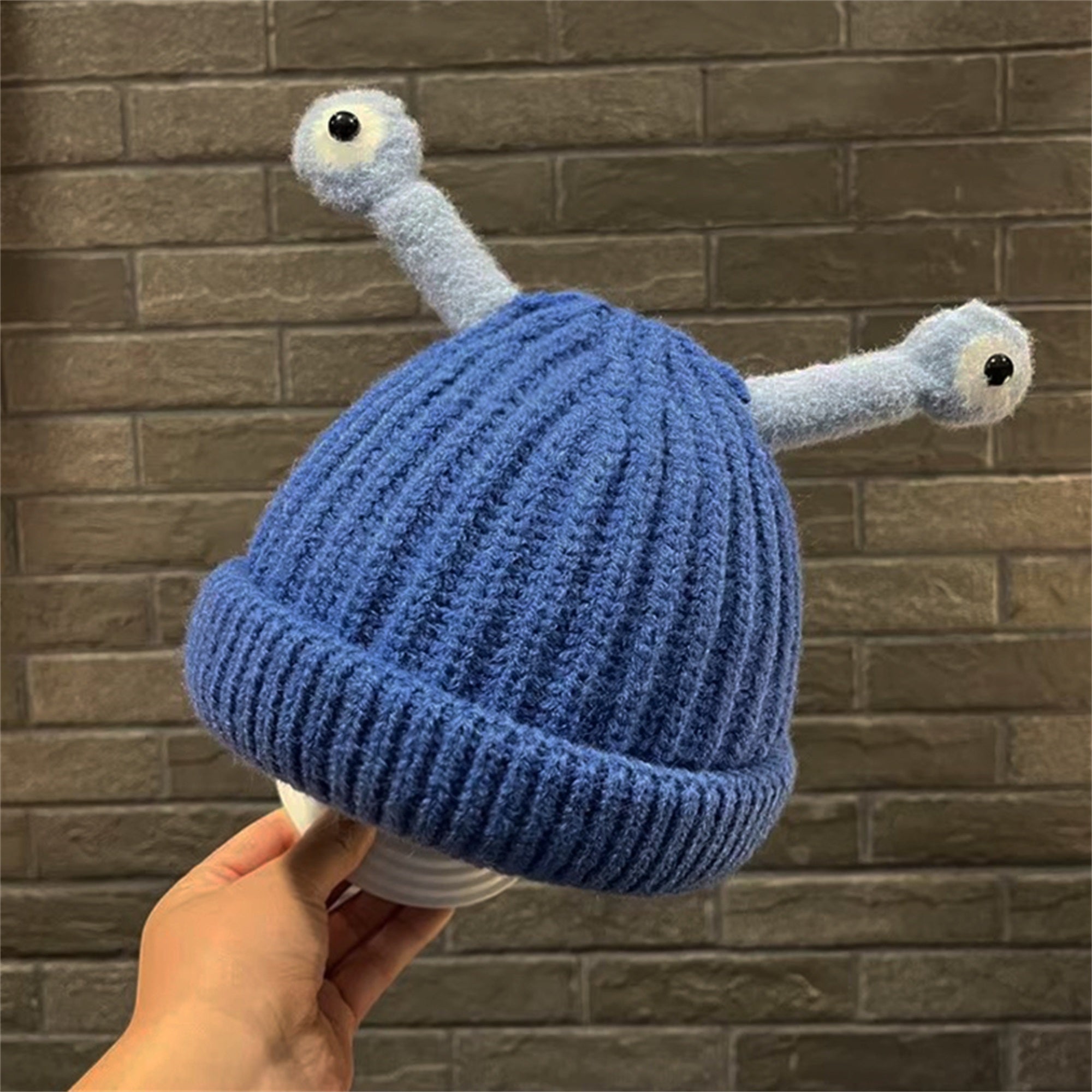Grappige Muts met Slakkenoogjes voor Baby en Peuter - Warme Gebreide Beanie voor Kinderen 0-3 Jaar Jongens en Meisjes - Accessoire Hiver Bébé