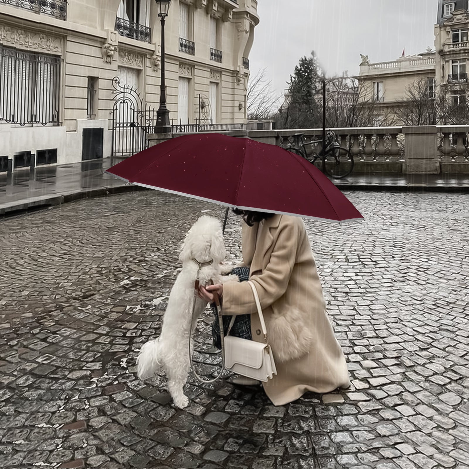 Rainstar automatische paraplu | Omkeerbare sluiting, 10 metalen baleinen, unisex ontwerp, 105 cm