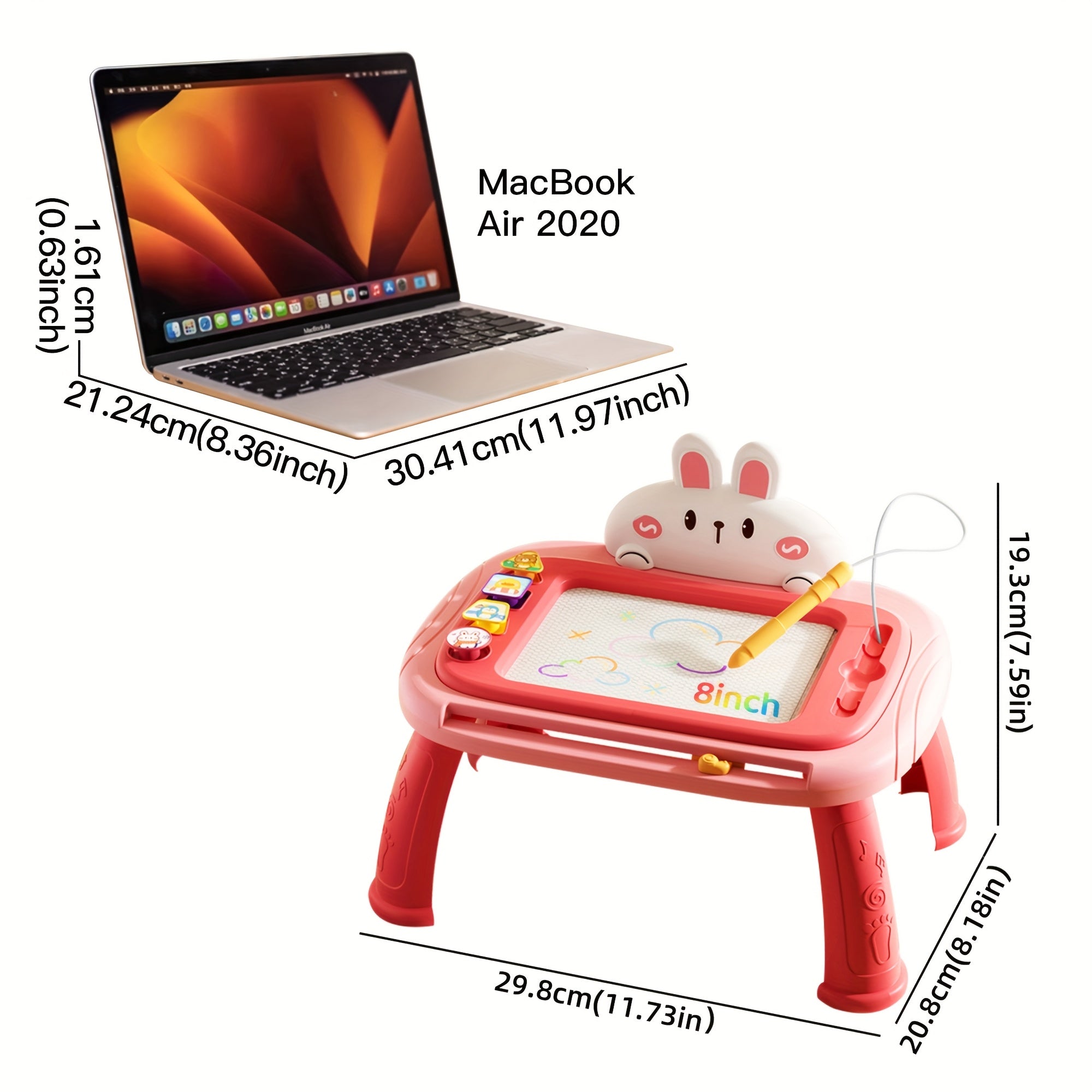 Magnetisch Tekenbord voor Kinderen | Kleurrijk Wisbaar Krabbelbord vanaf 3 Jaar