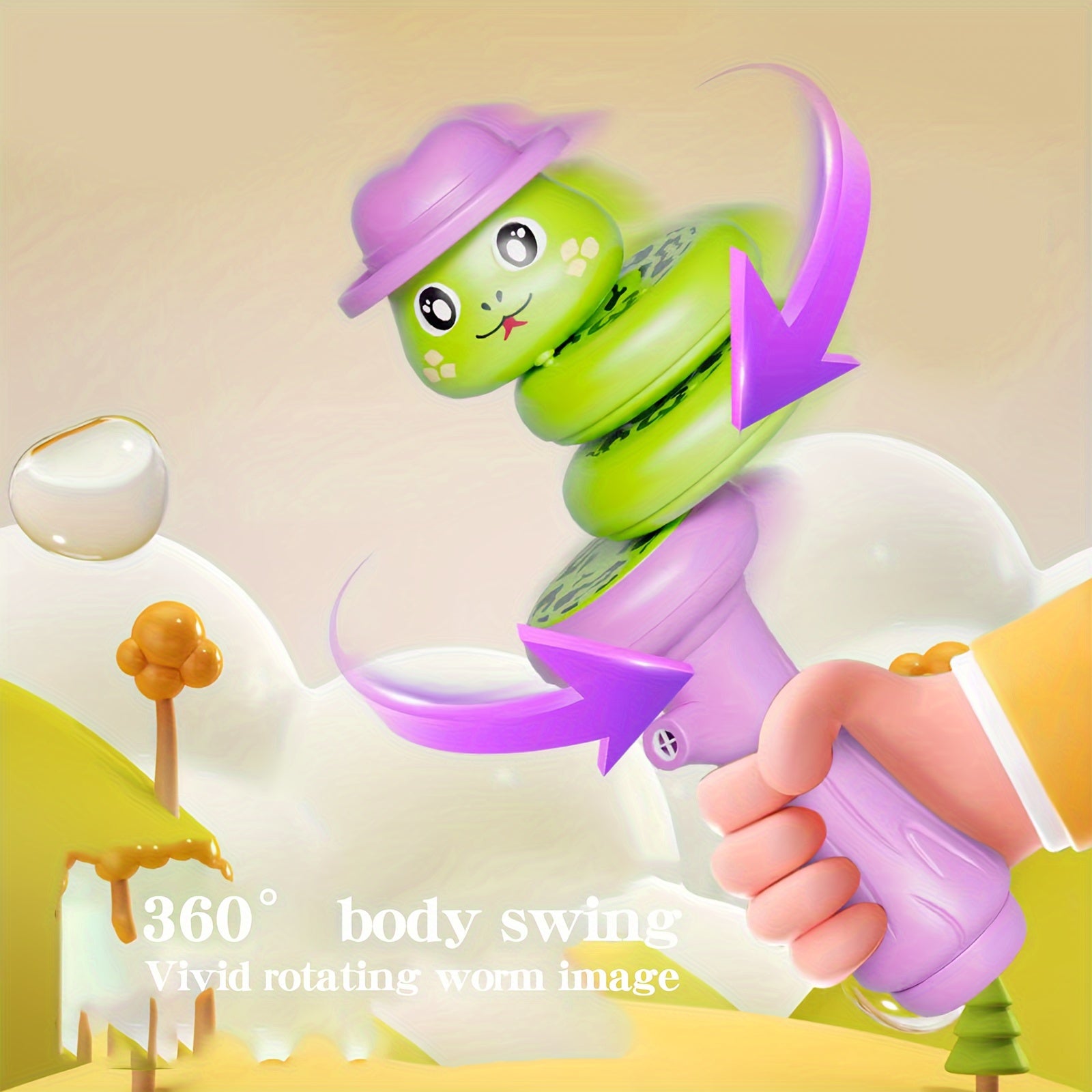 Fluitende Draaislang, Balanscontrole Roterende Slang, Interessant Grappig Rekfluit Speelgoed