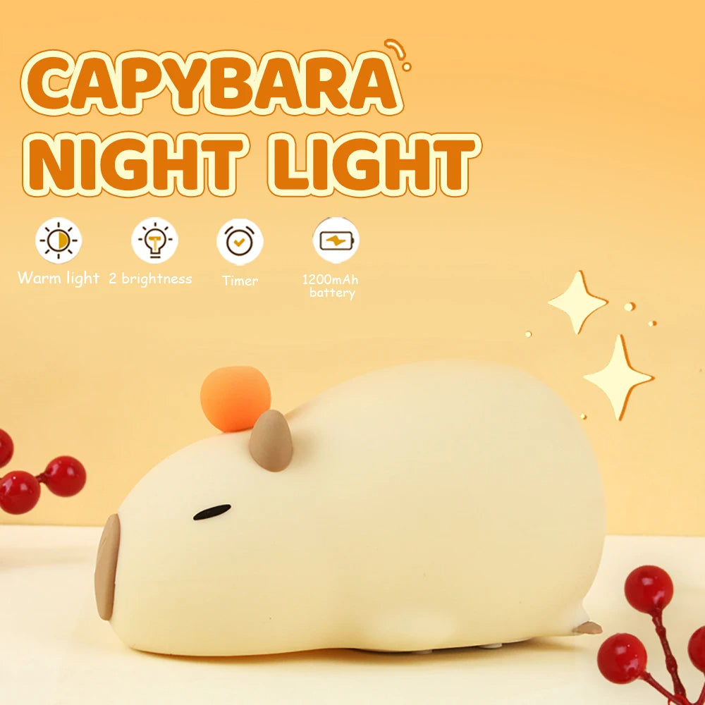 Capybara Nachtlampje Kind | Dierenlamp voor Slaapkamer