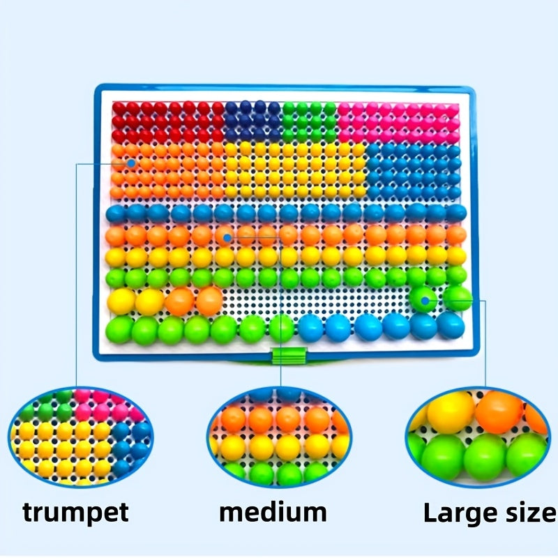Mushroom Peg Puzzelset | 296-delig | Educatief & Indoor Speelgoed | Stimuleert Creativiteit & Brein