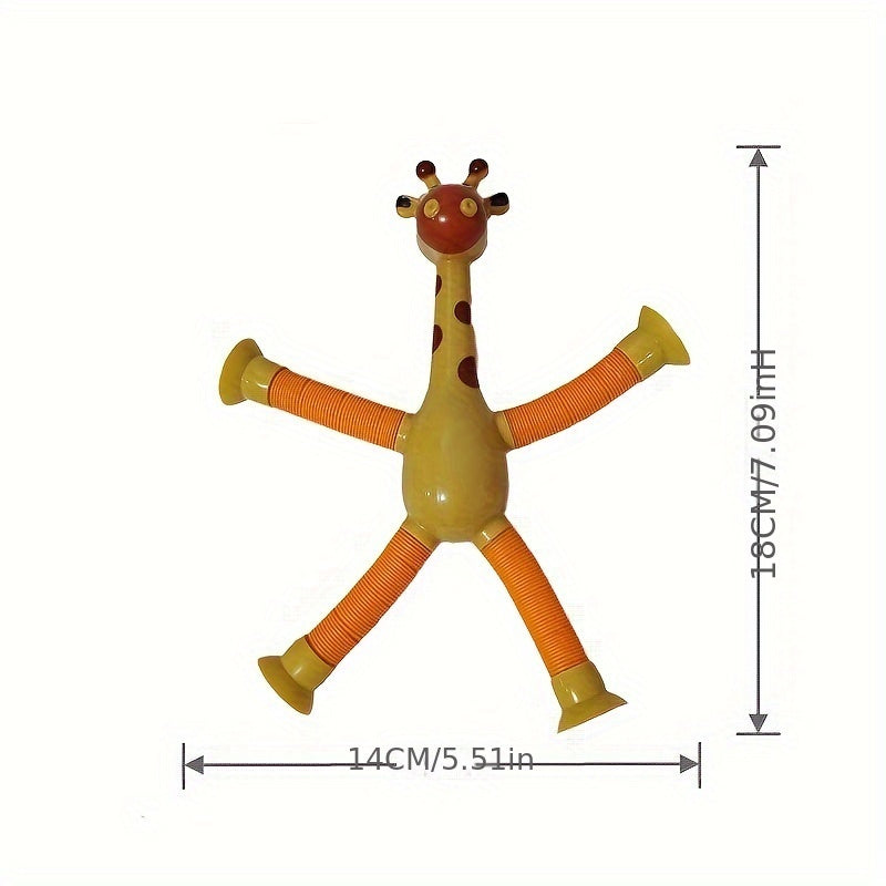 Giraffe Cartoon Zuignap Montessori Speelgoed | Educatief Ontspannend Plezier, Verschillende Vormen Ontwikkelingssensorisch Speelgoed voor Kinderen