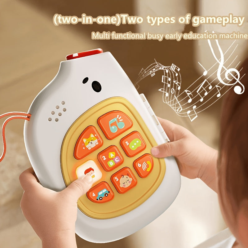 Baby Muzikale Telefoon met Drukbord | Interactief Olifant Speelgoed | Educatief Muziek- & Verhaalspel voor 18 Maanden+ | Multifunctioneel Ontwikkelingsspeelgoed