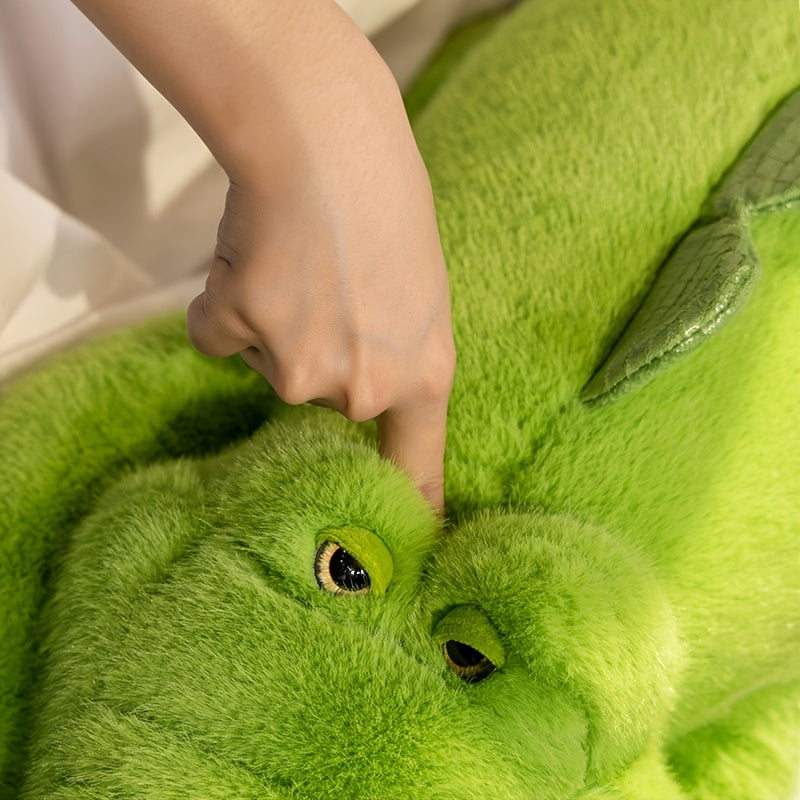 Groene Krokodil Knuffel 45cm | Zachte Dinosaurus Knuffel met Expressieve Ogen | Pluche Speelgoed voor Jongens & Meisjes | Verjaardagscadeau