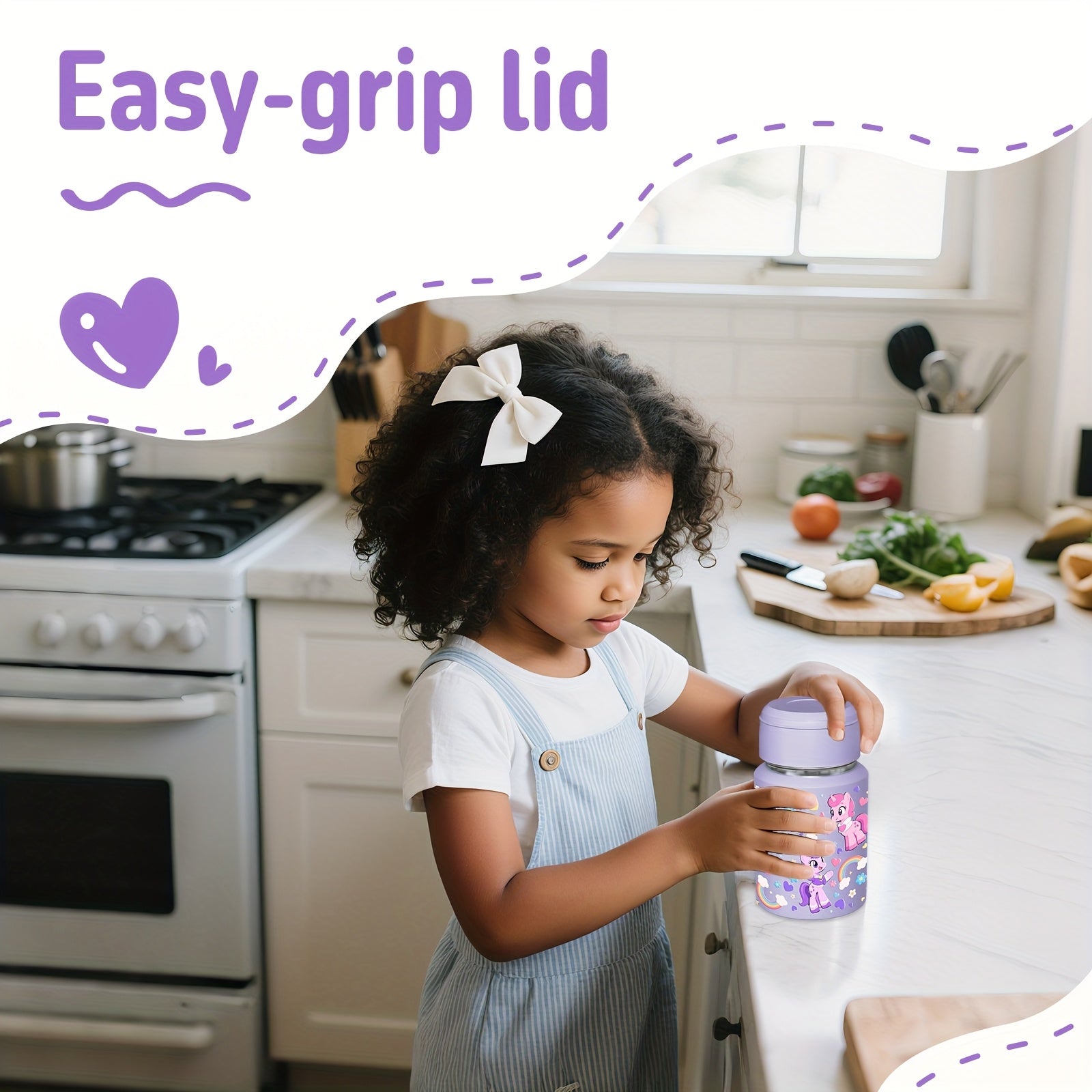 Geïsoleerde Voedselthermosfles voor Kinderen (500 ml) - Lekvrije RVS Lunchpot met Lepel - Houdt Maaltijden 10 Uur Warm of Koud