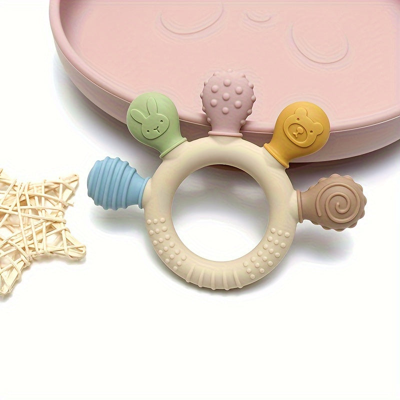 BPA-vrije Baby Siliconen Bijtringen | Schattige Siliconen Tandjesring | Babyaccessoires met Zachte Textuur | Geschikt voor Jongens en Meisjes | Perfecte Cadeau