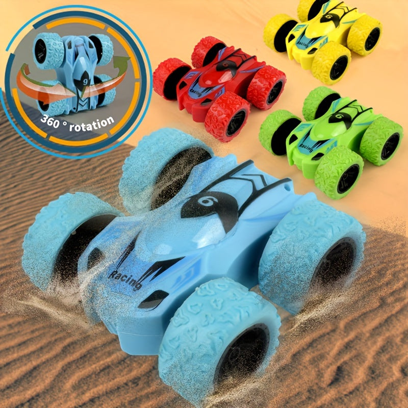 Dubbelzijdige Inertia Stunt Auto | Mini Offroad Speelgoedauto, Duurzaam & Educatief