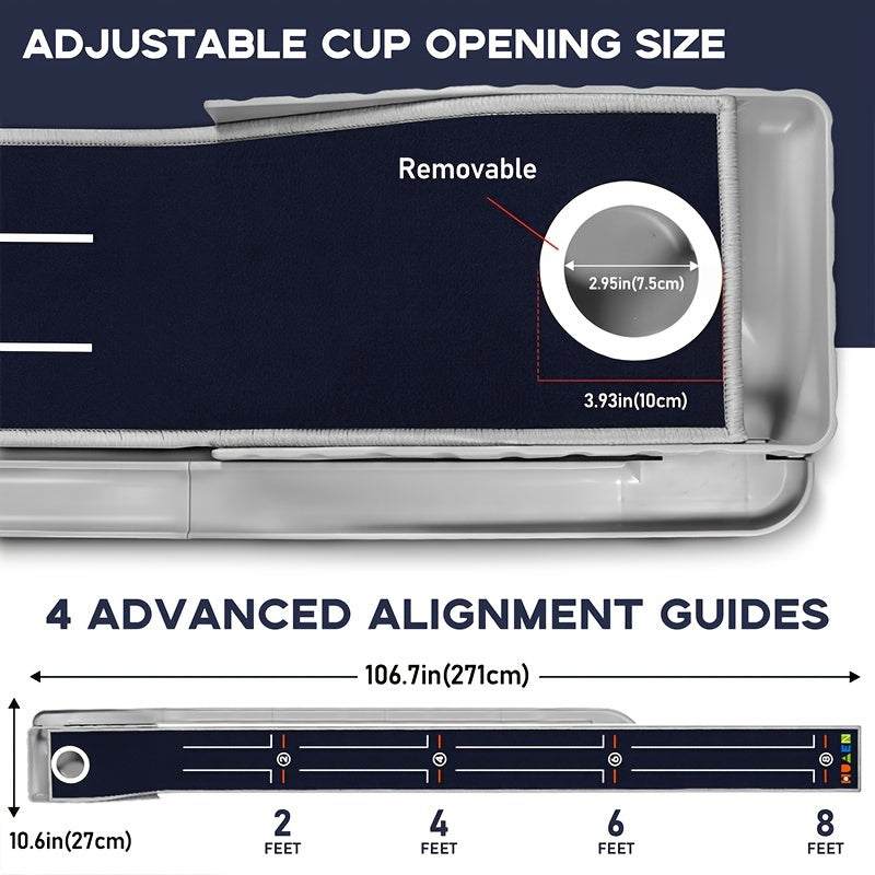 Mini Golf Putting Mat |  Compacte Mat met Balterugkeer, Indoor/Outdoor Golf Accessoire