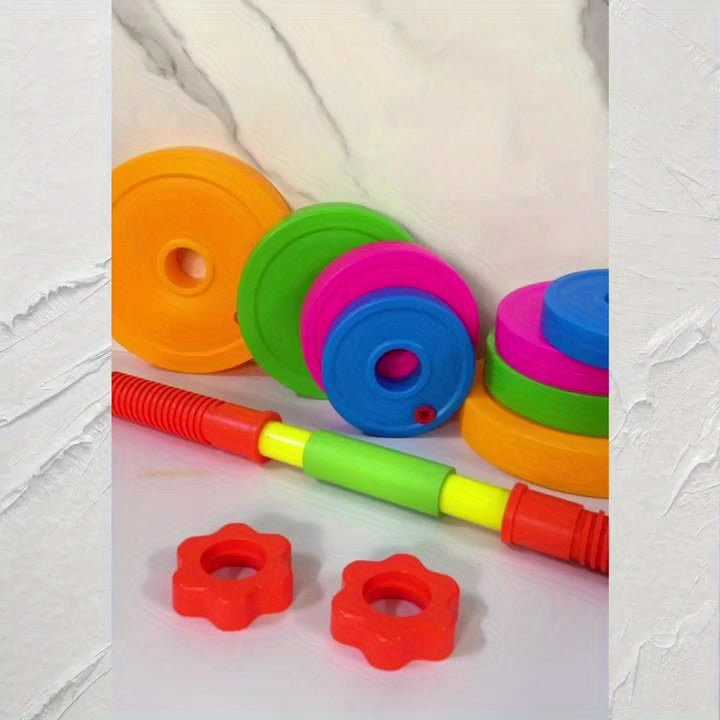 Verstelbare Speelgoed Halterset voor Kinderen - Kleurrijke Fitness Dumbbell voor Actieve Jongens en Meisjes - Educatief Cadeau om Spelenderwijs te Bewegen