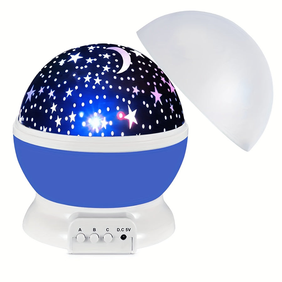 360° Roterende Maan en Sterren Projector | 12 Kleuren Wisselende Lichtmodi Lichteffect Lamp Perfect Cadeau voor Elke Gelegenheid