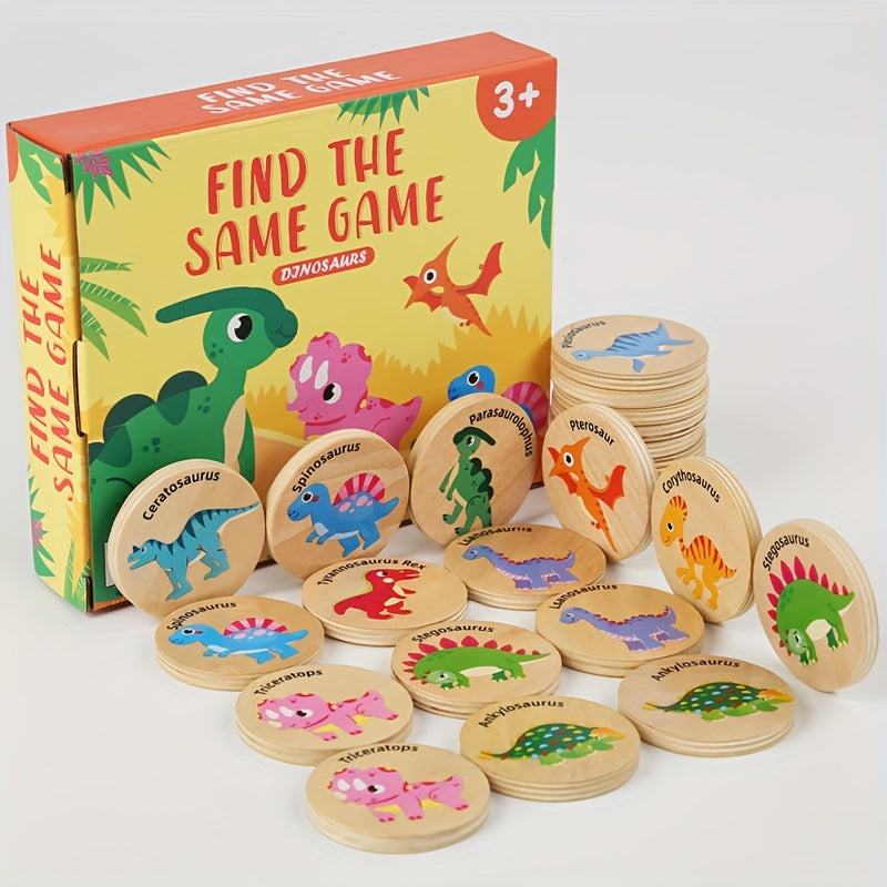 Dino Geheugen Match Spel – Educatief Puzzelspel voor Kinderen, Kleuren Herkennen & Focus Verbeteren