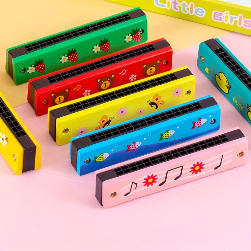 1x Mondharmonica Speelgoed | 16-Gaats Muziekinstrument voor Kinderen & Beginners (Willekeurige Kleur)