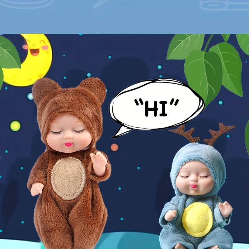 Mini Realistische Reborn Pop (4,3") | Schattig Feestartikel & Cadeau | Perfect voor Kerst & Verjaardagen
