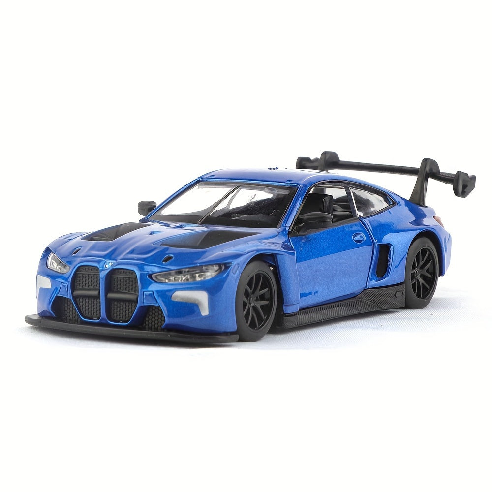 BMW M4 GT3 1:44 model van metaal - Met openende deuren, ideaal als verjaardagscadeau.