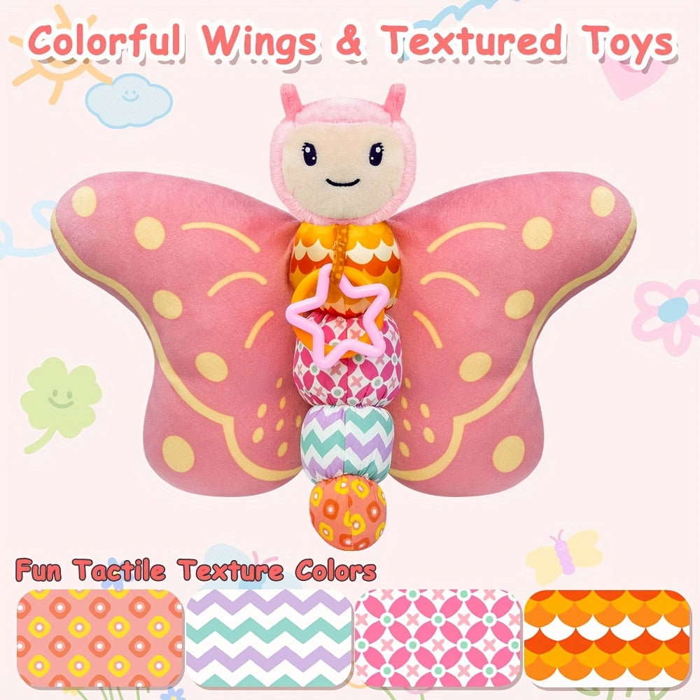 Interactieve Pluche Vlinder Speelgoed voor Baby's - Muzikale Sensorische Knuffel voor Tummy Time - Vroeg Ontwikkelingsspeelgoed Jongens en Meisjes
