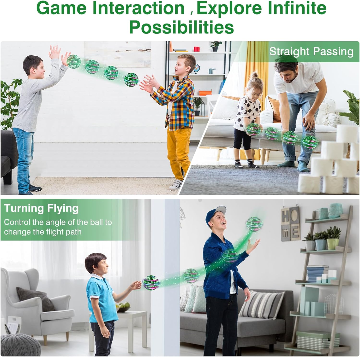 Flying Orb Ball 2025 | Handgestuurde mini drone boemerang speelgoedbal