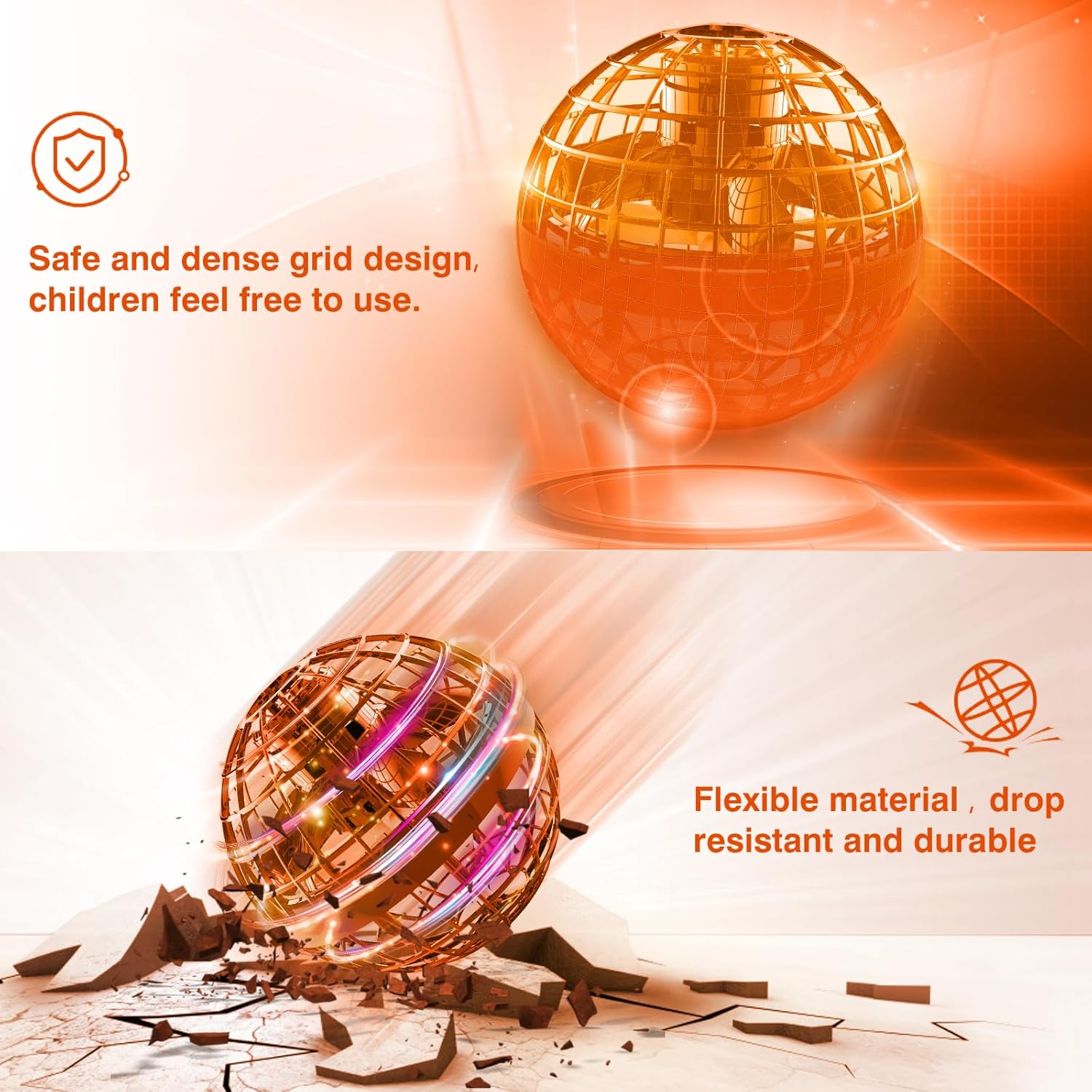 Flying Orb Ball 2025 | Handgestuurde mini drone boemerang speelgoedbal