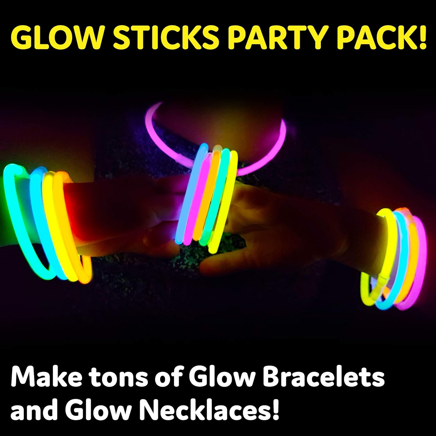 Glowsticks Feestpakket – 100 Stuks Neon Armbanden & Kettingen 8 Inch