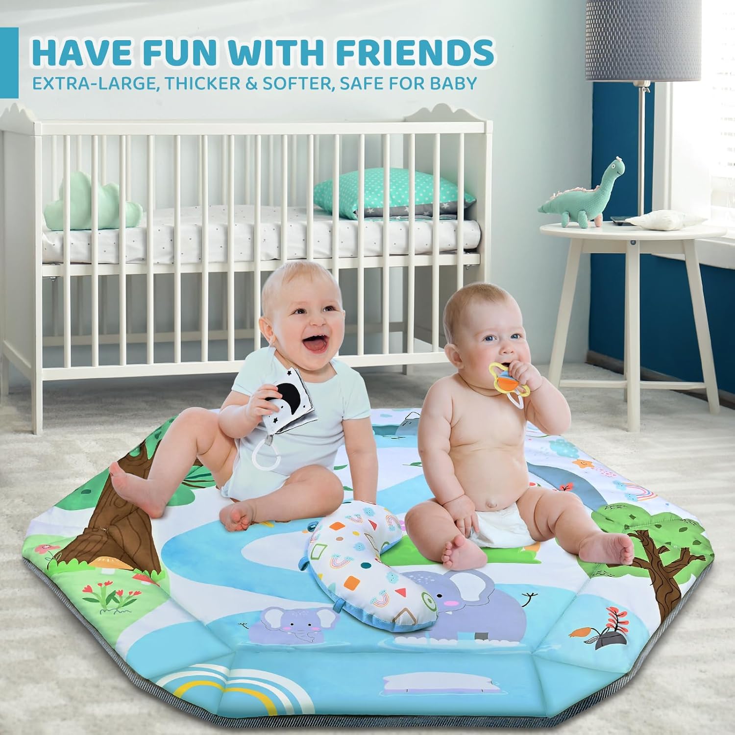 8-in-1 Buiktijd Speelkleed & Ballenbak met 6 Speeltjes | Baby Gym Speelmat Wasbaar Baby Activiteit voor Visuele, Gehoor-, Sensorische, Motorische Ontwikkeling, Cadeau voor Peuters