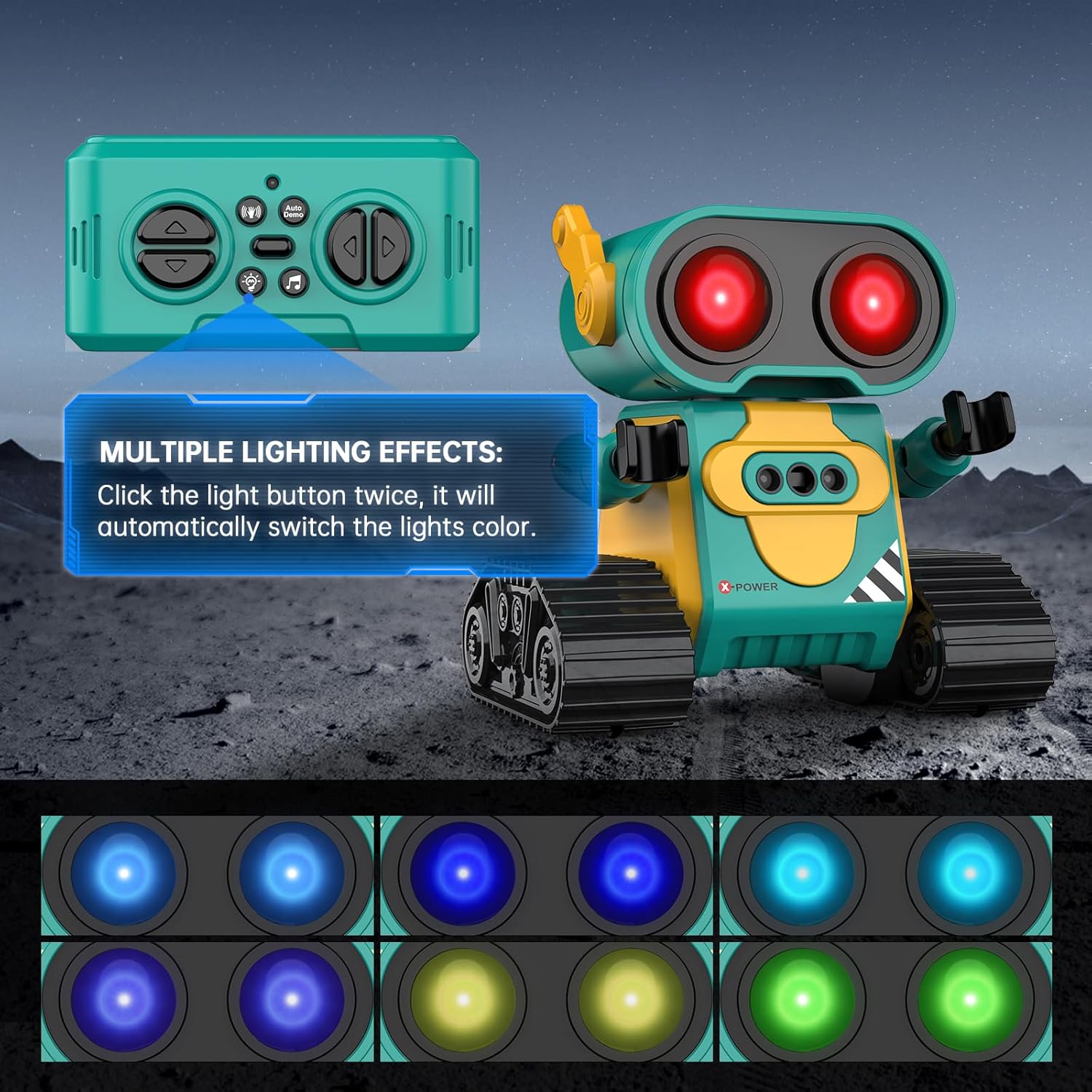 RC robot speelgoed | Oplaadbare dansende emo robot met muziek & LED ogen