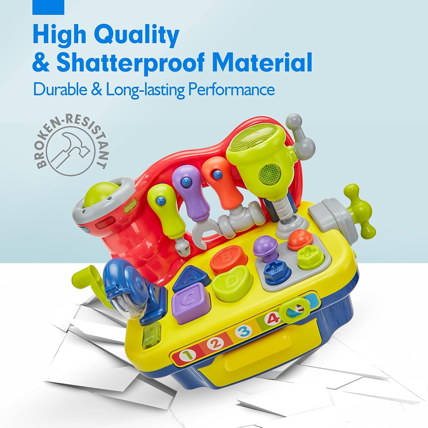2-in-1 Hamerbal & Auto-Ramp Speelgoed | Montessori Leer Cadeau voor 1-3 Jaar | STEM Ontwikkelingsspeelset