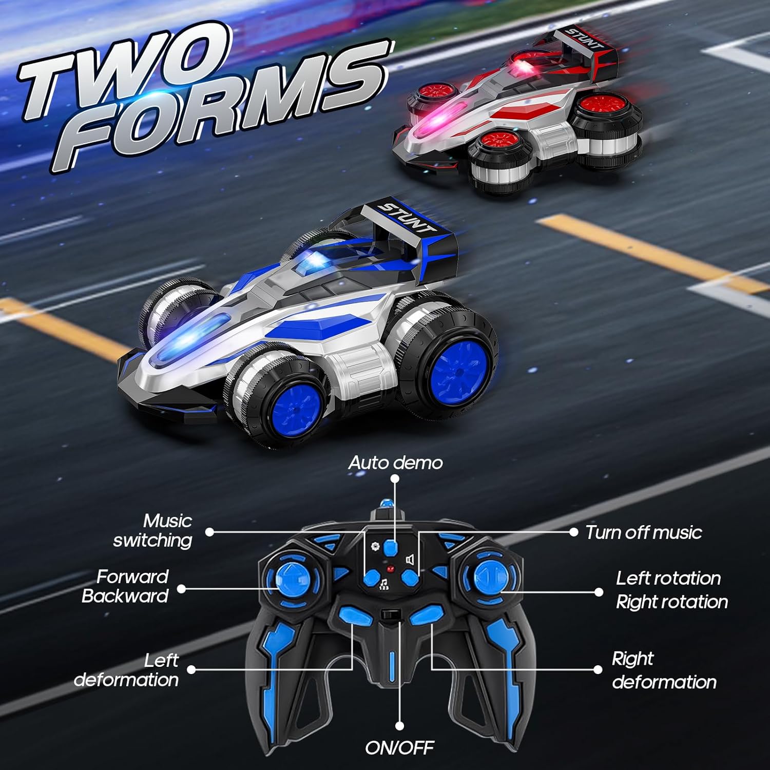 RC stunt auto drift | 360° transformerende racewagen