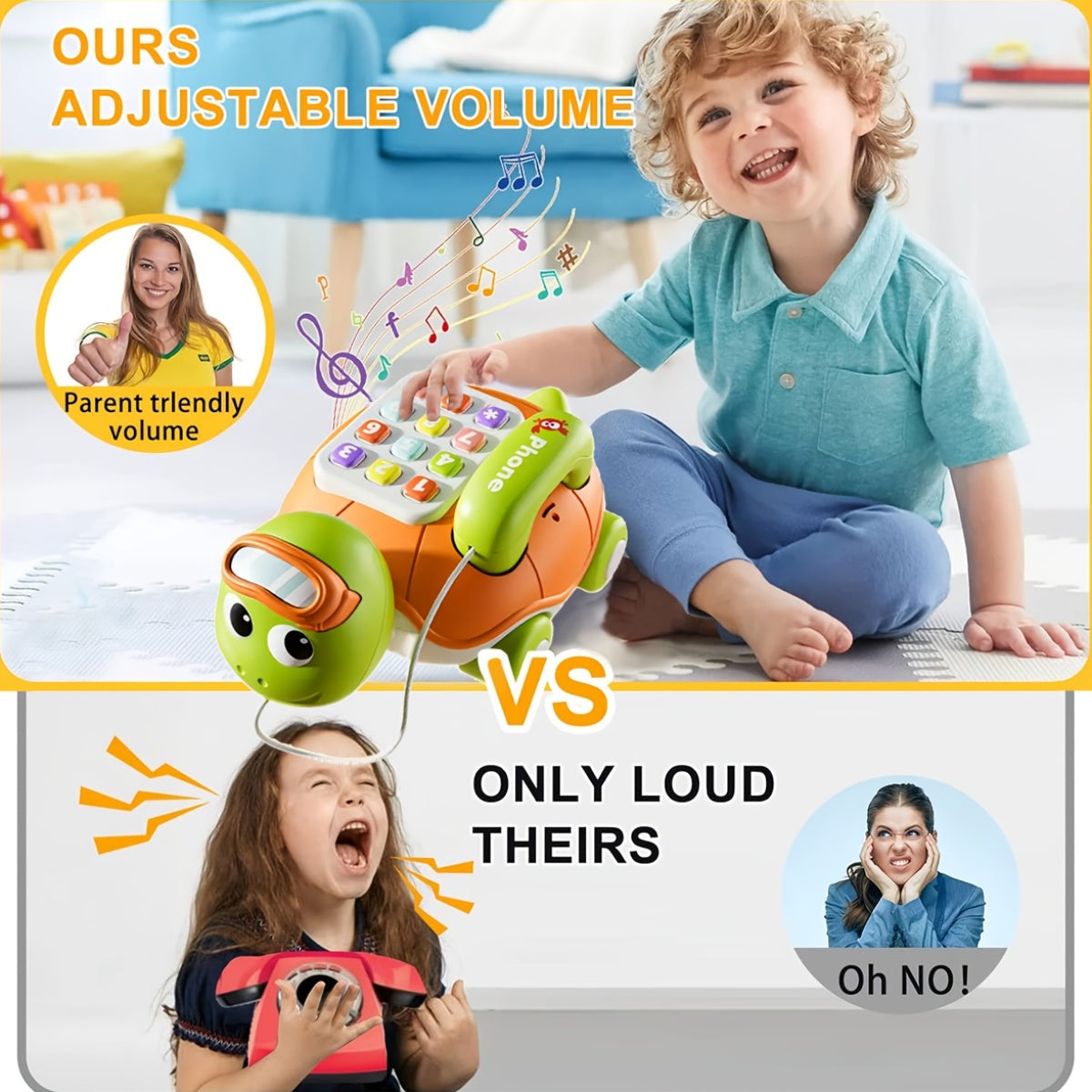 Interactieve Baby Telefoon | Educatief Speelgoed met Piano Muziek & Lichtjes