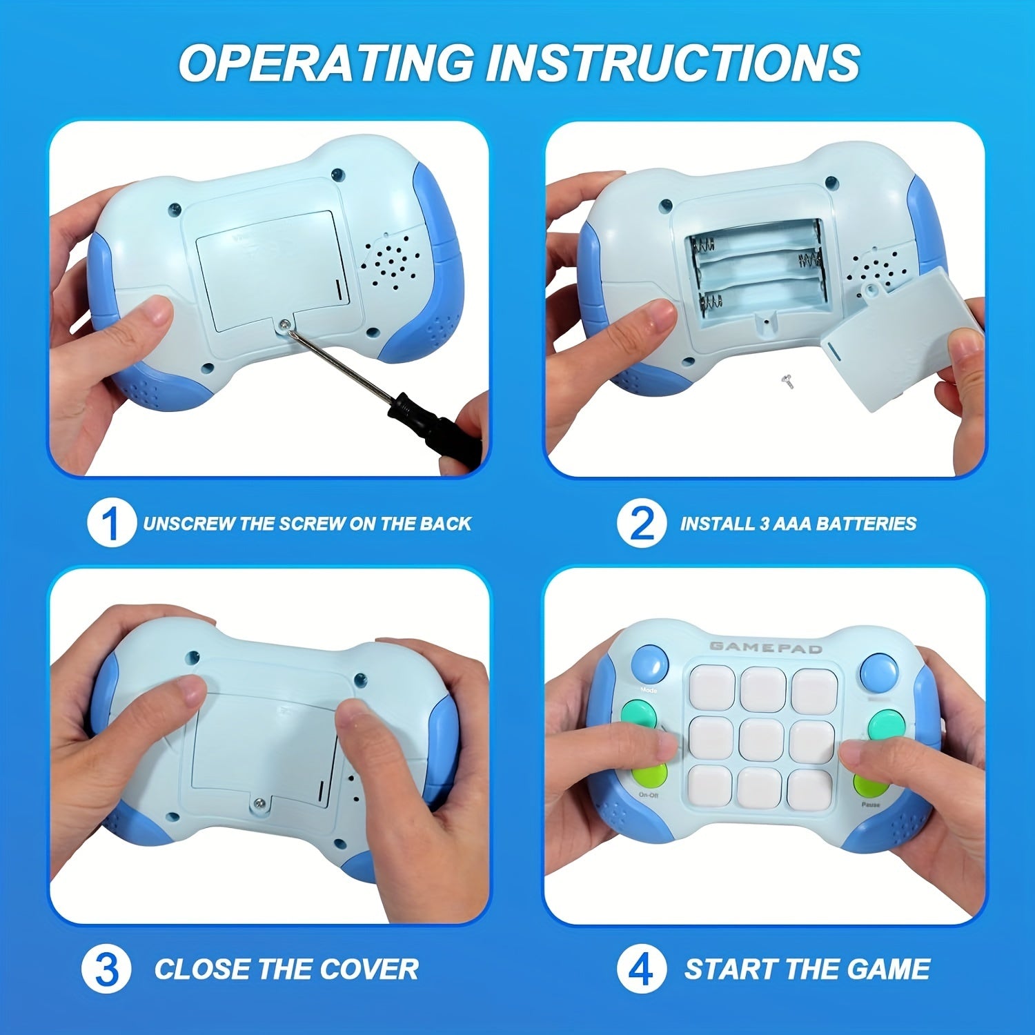 Snel drukspel (zonder batterij) | Druk en speel gameconsole