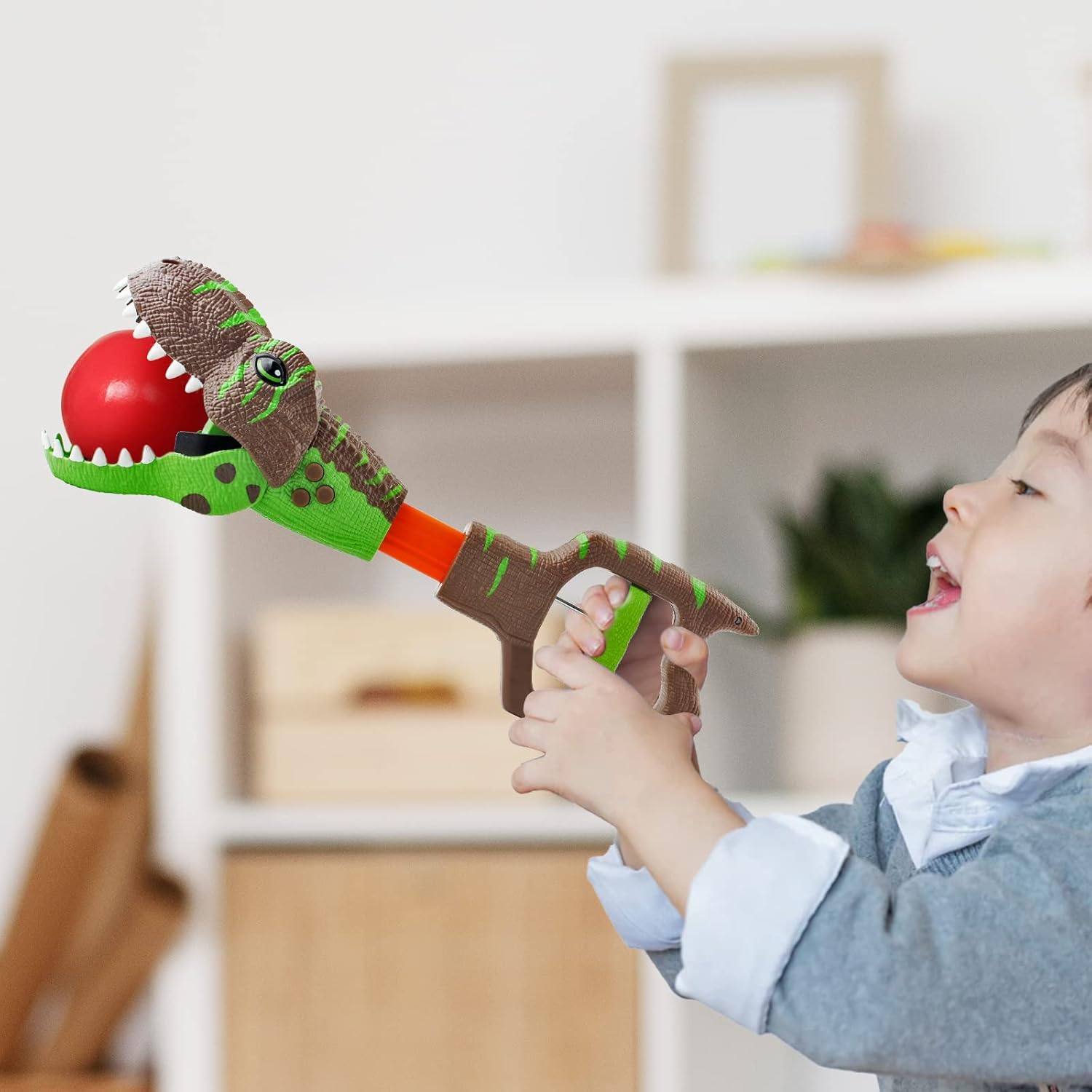 Dinosaurus Speelgoed Met Geluid & Licht | Jurassic Grijper Klauw | T-Rex Robot Hand | Dino Chomper Kinderspeelgoed 3+