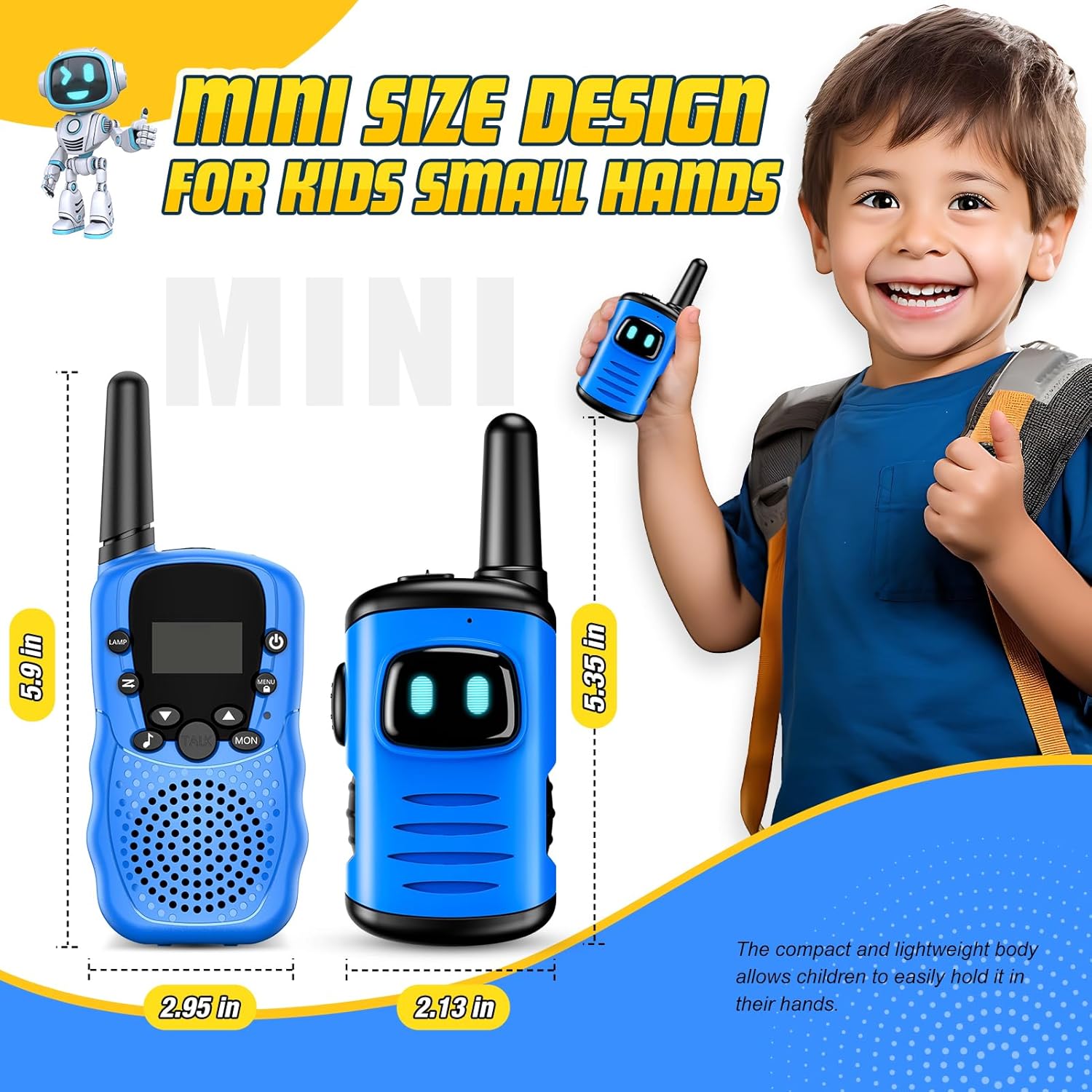 Walkie Talkie Speelgoed Voor Jongens: Mini Robot Walkie Talkies (Set Van 2), Halloween, Kerstmis, Verjaardagscadeaus Voor Jongens Van 3-8 Jaar, Geschikt Voor Kamperen En Buitenspellen