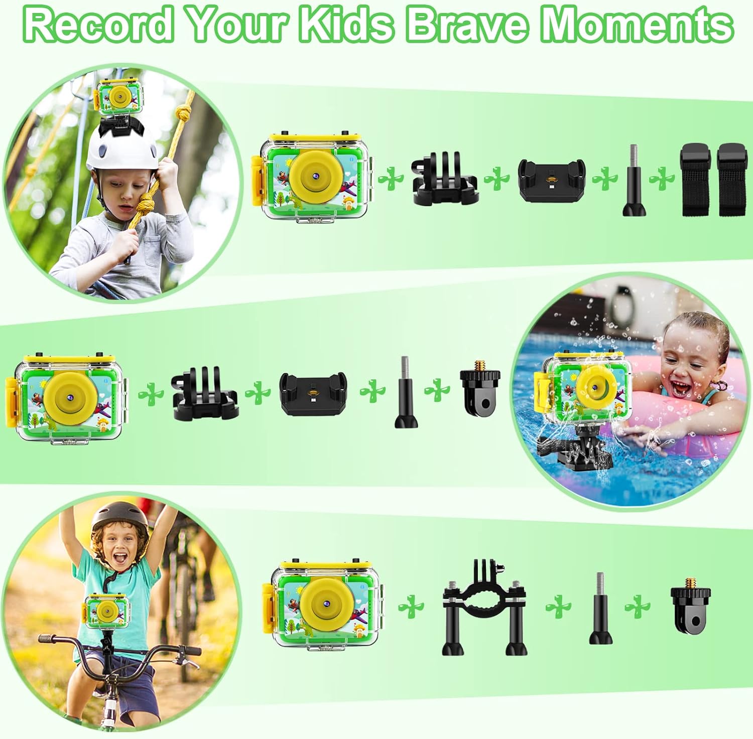 Kinder camera waterdicht | HD onderwater digitale actiecamera 1080P