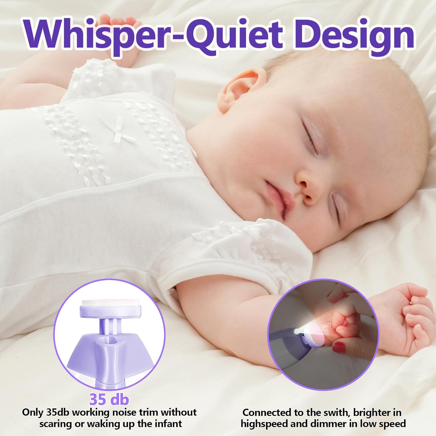 Elektrische baby nageltrimmer | 6-in-1 nagelvijl & manicure set voor baby en volwassenen