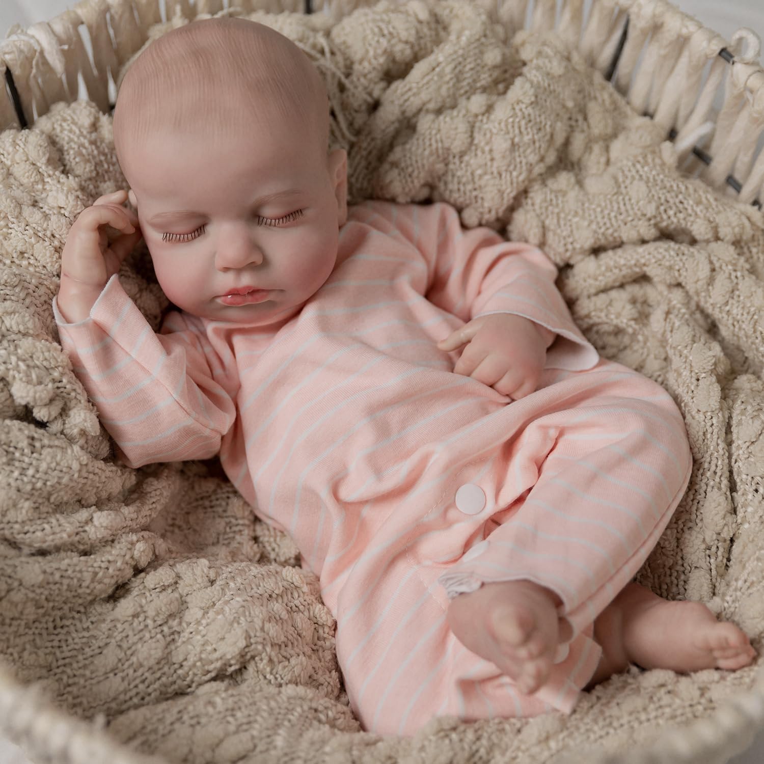 20 Inch Realistische Baby Pop | Levensechte Pasgeboren Babypop Zacht Lichaam Cadeau voor Kinderen van 3+