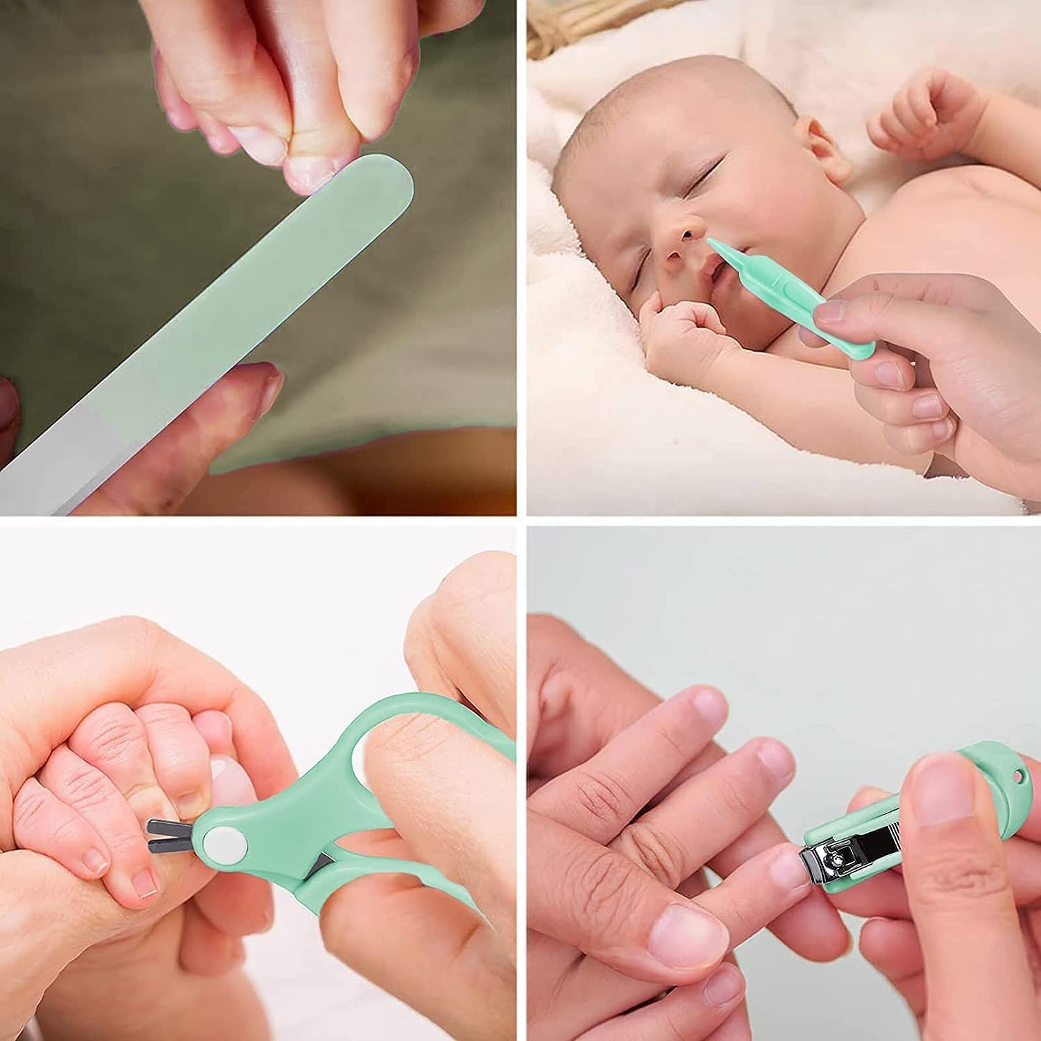 Elektrische baby nageltrimmer | 6-in-1 nagelvijl & manicure set voor baby en volwassenen