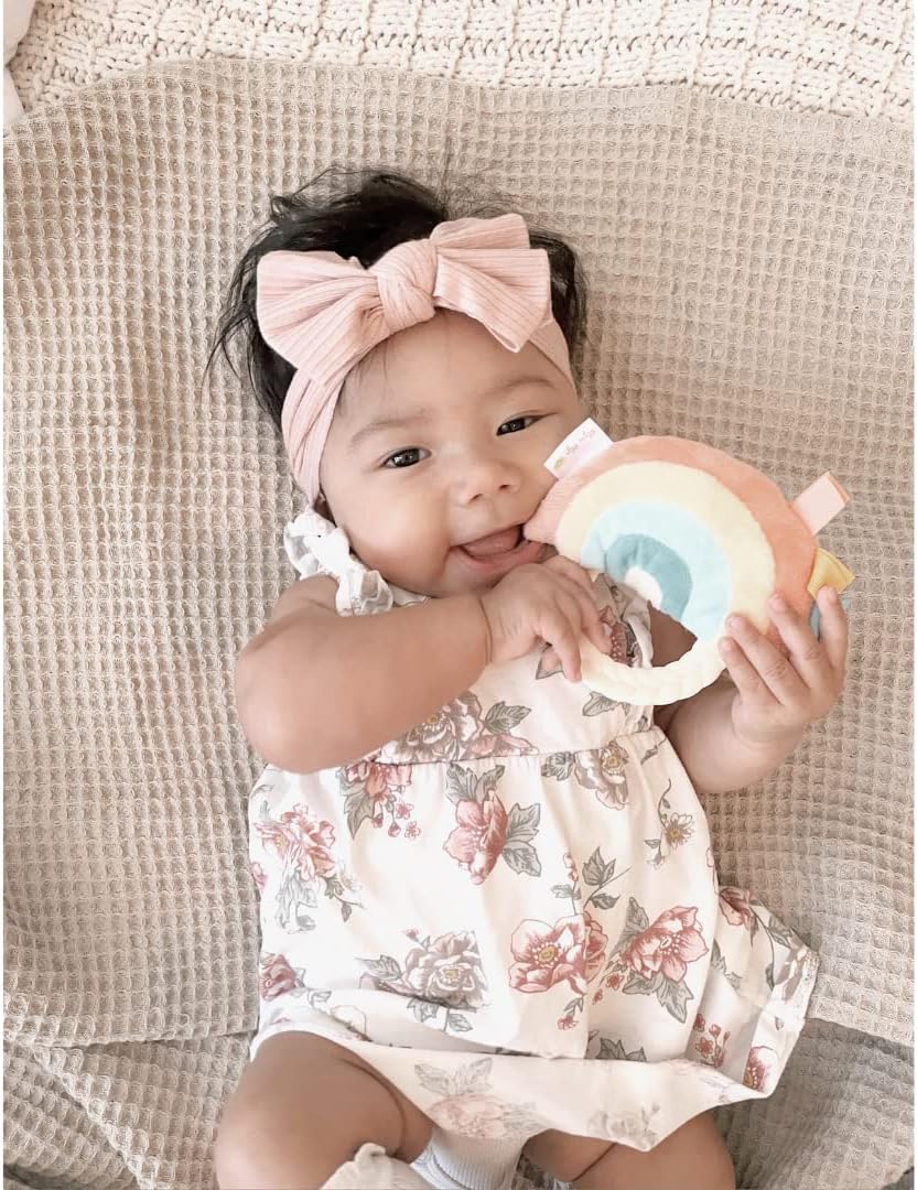 Minky Pluche Tandvlees Speelgoed voor Baby's | Zachte Rammelaar met Geluid en Tandvlees Speelgoed voor Pasgeborenen