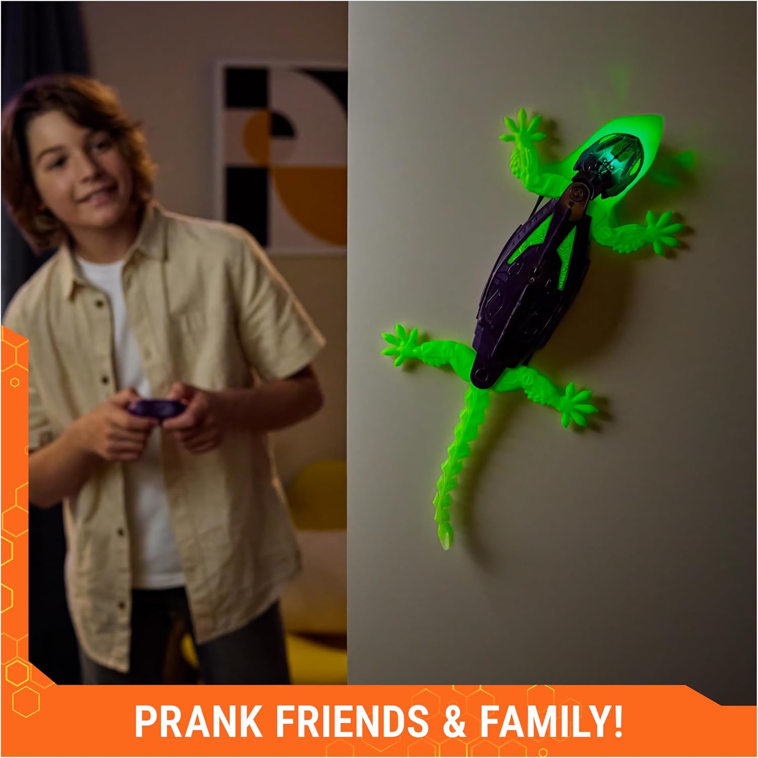 Glow-in-the-Dark RC Gecko | Oplaadbare Robot Klimt Tegen Muren, Prank Speelgoed Kinderen