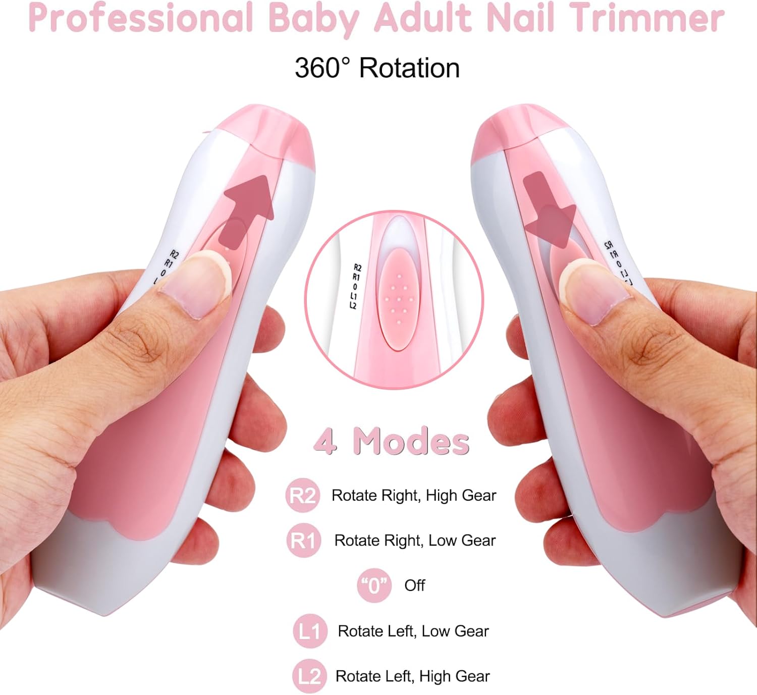 Elektrische baby nageltrimmer | 6-in-1 nagelvijl & manicure set voor baby en volwassenen