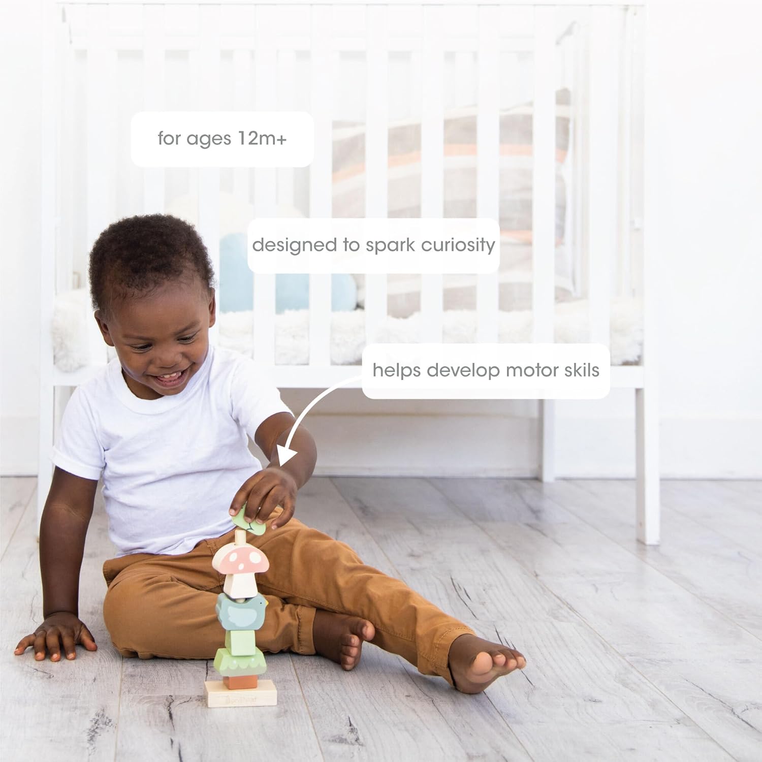 Kerst sneeuwpop stapeltoren | Houten educatief speelgoed