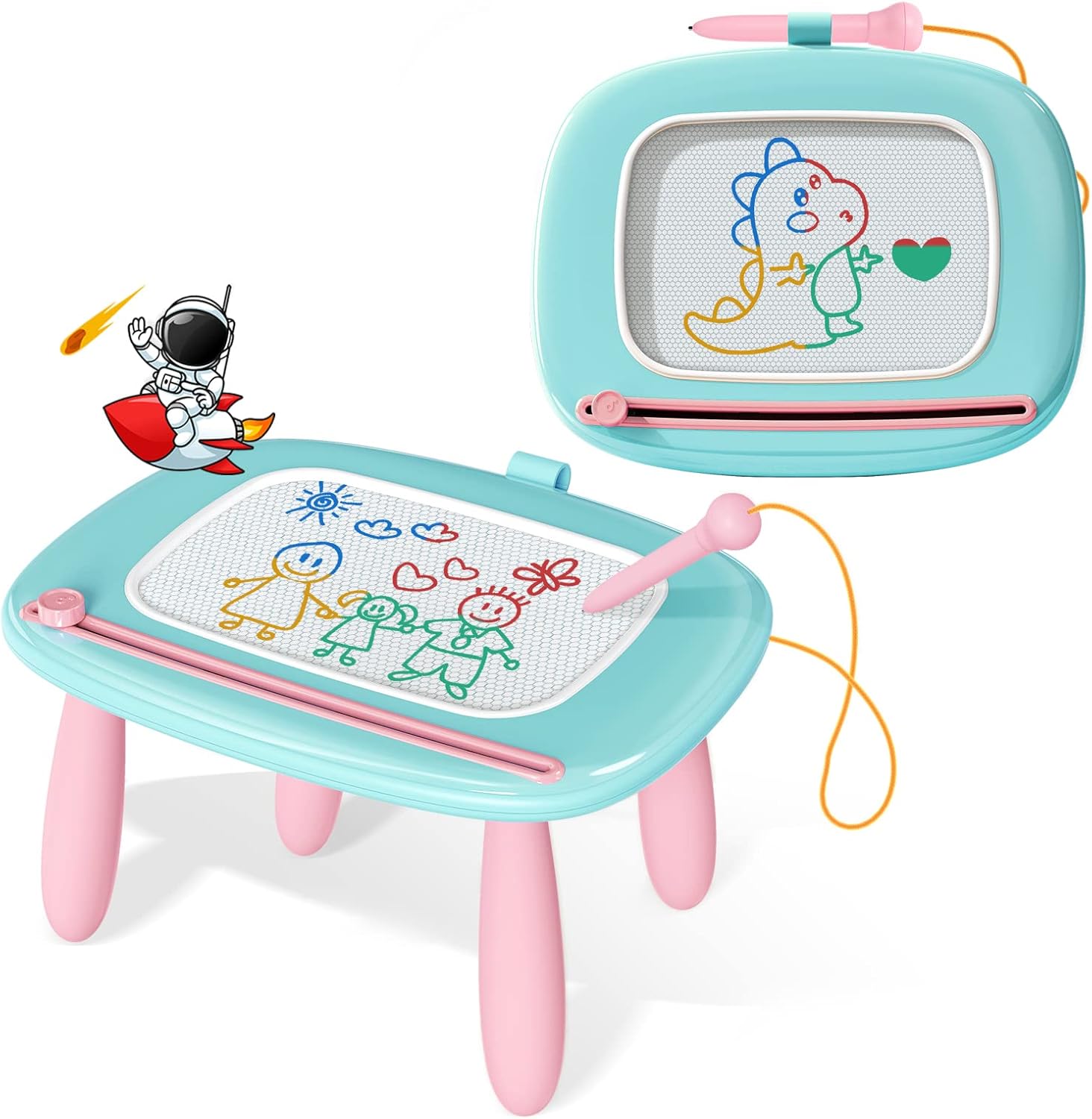 Magnetisch Tekenbord en Tekentafel voor Kinderen van 1-3 Jaar - Educatief Speelgoed voor Peuters, Jongens en Meisjes - Knoeivrij Tekenblok als Verjaardagscadeau