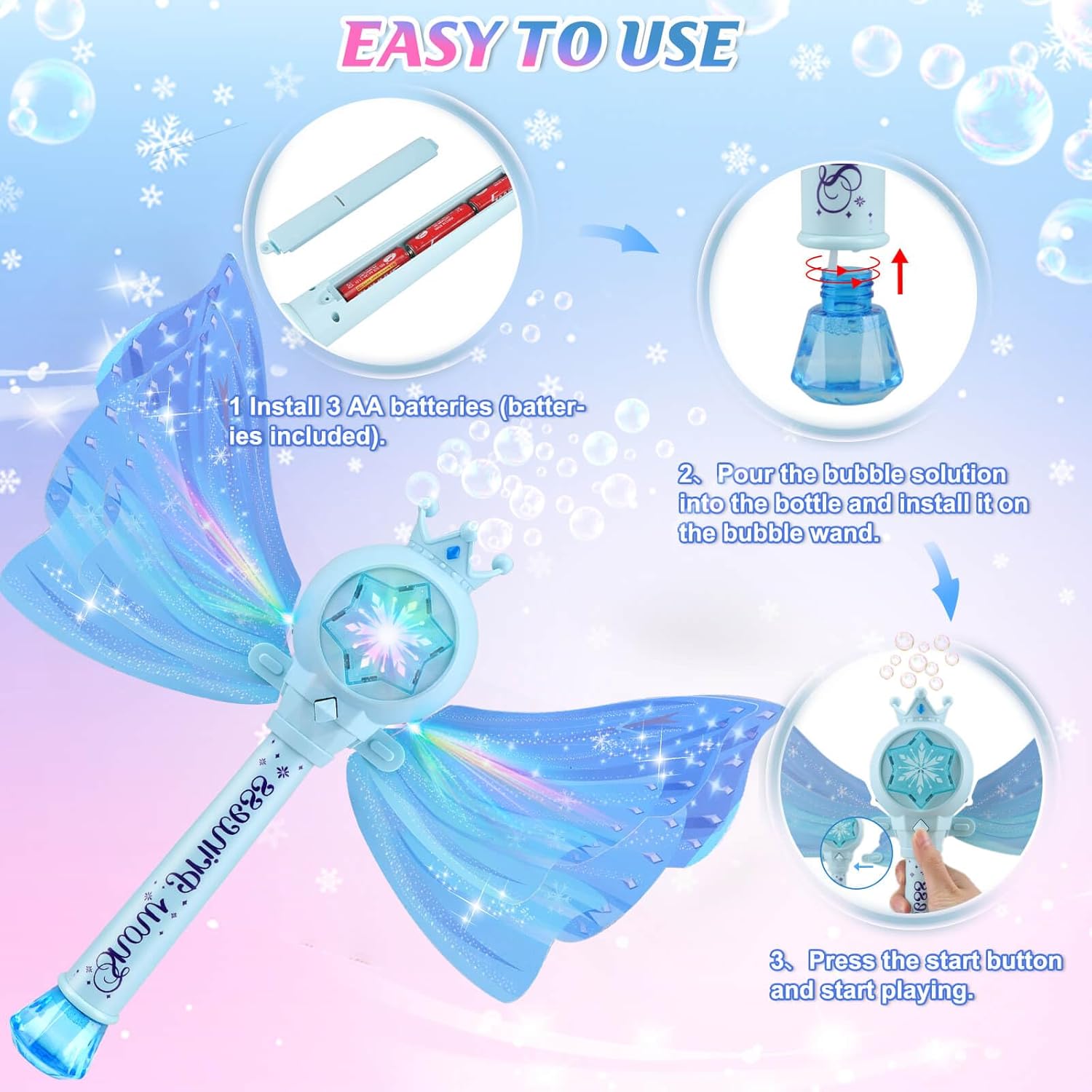 Bellenblaasmachine voor kinderen|LED & muziek met 2 oplossingen