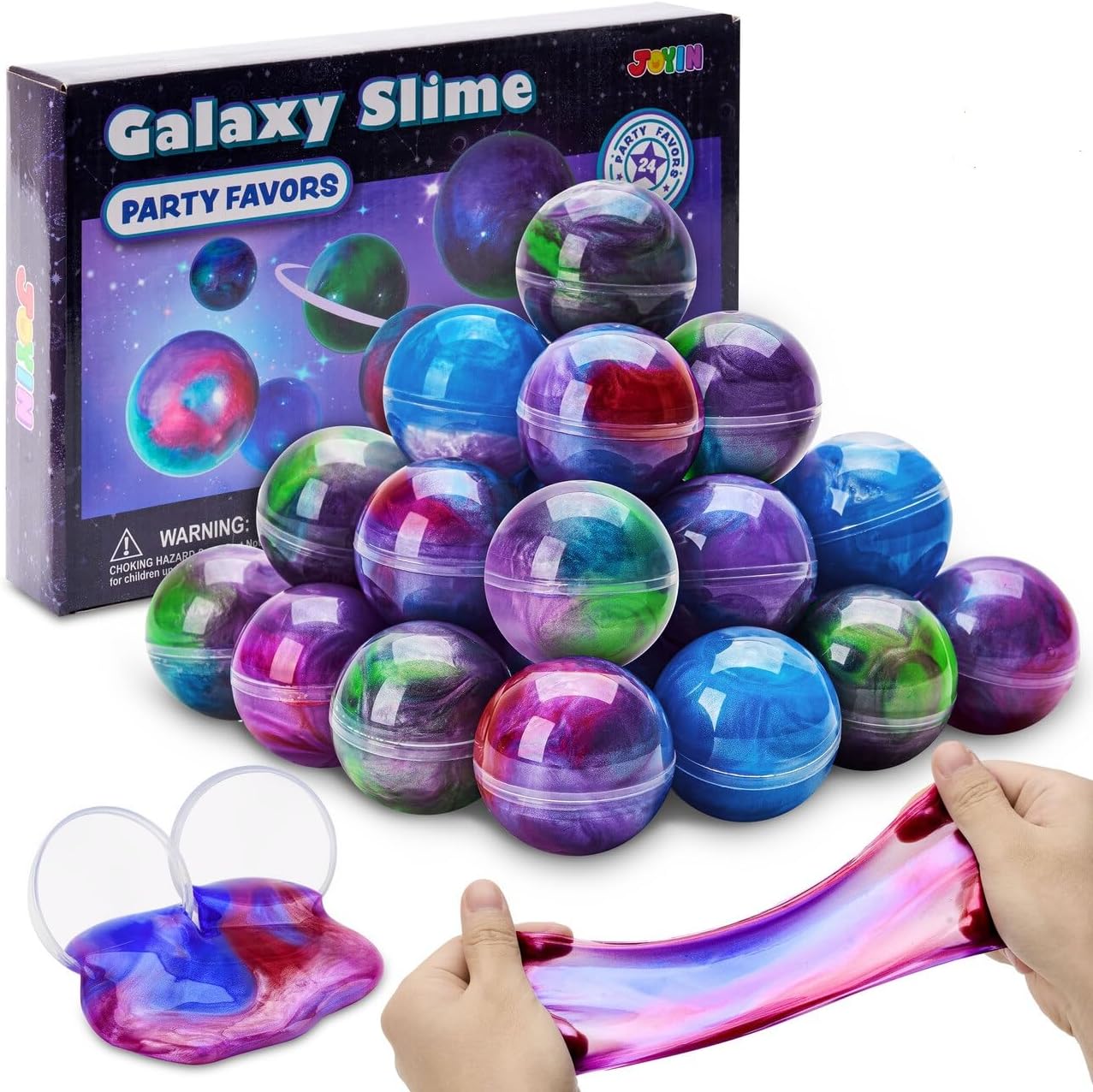 Slijm Party Favor – 24x Galaxy Slijmballen Anti-Stress Speelgoed Jongens & Meisjes