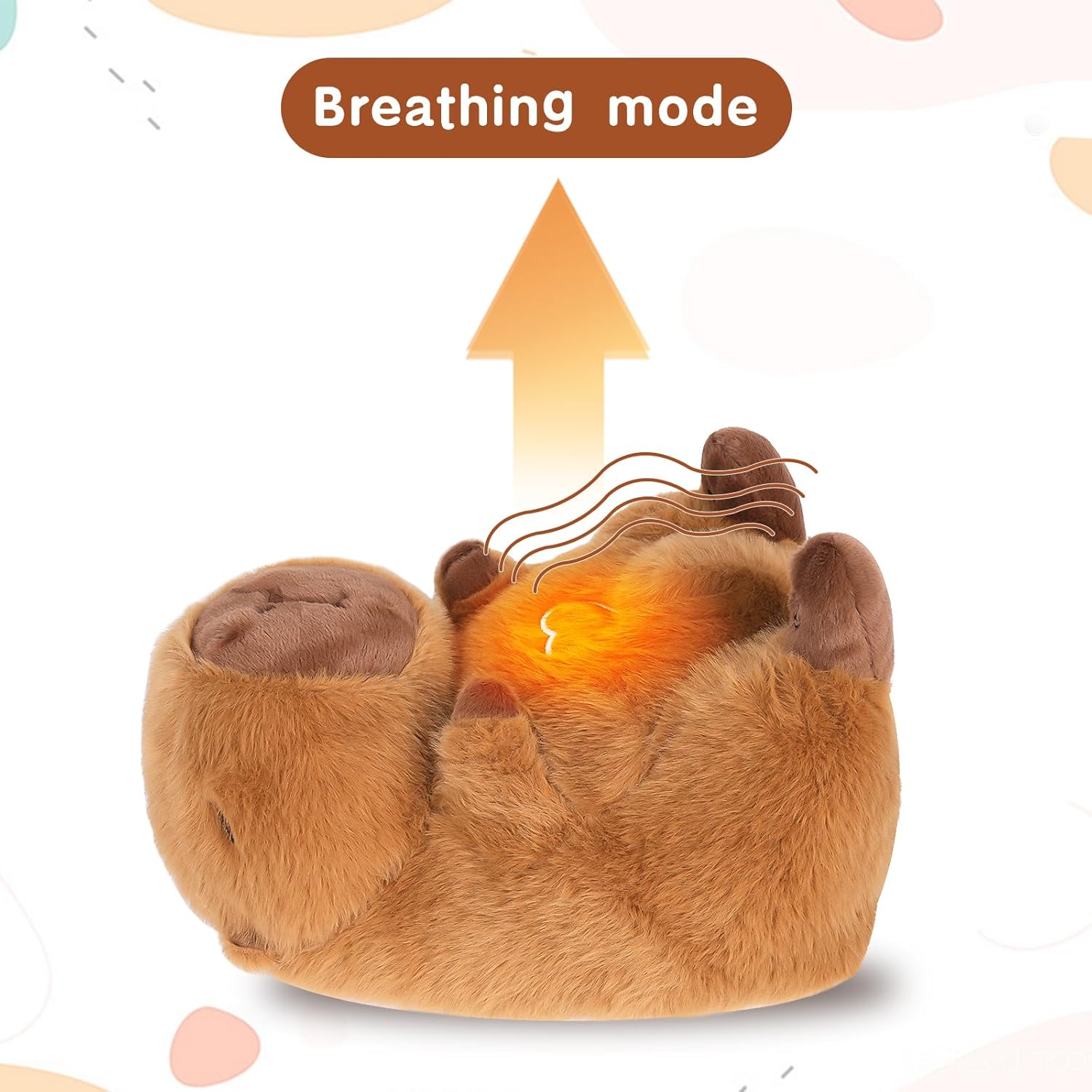 Soothe Snuggle Capybara Knuffel | Ademend Pluche Voor Angstverlichting | Realistische Beweging & Licht Muziek | Voor Kinderen en Volwassenen