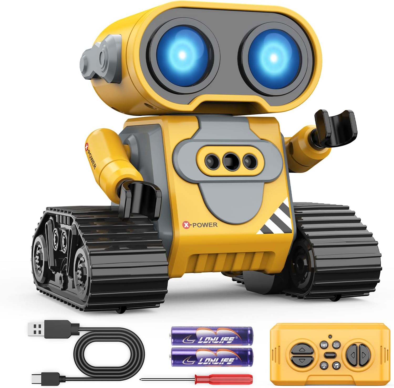 RC robot speelgoed | Oplaadbare dansende emo robot met muziek & LED ogen